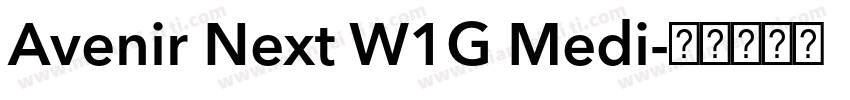 Avenir Next W1G Medi字体转换